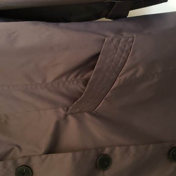 Esprit Button-Up Belted Trench Coat Dark Gray - Size XL - Picture 4 of 11